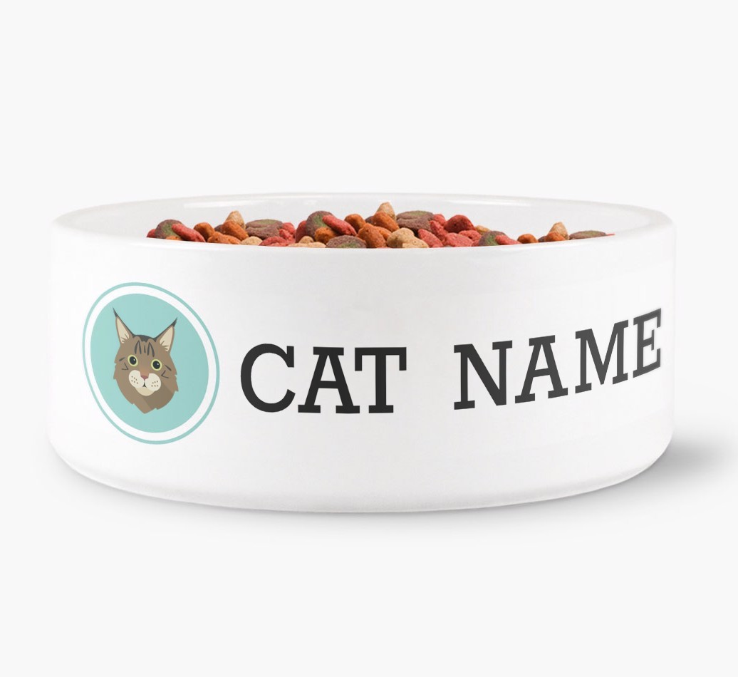 '{breedFullName} Icon' - Personalised Cat Bowl