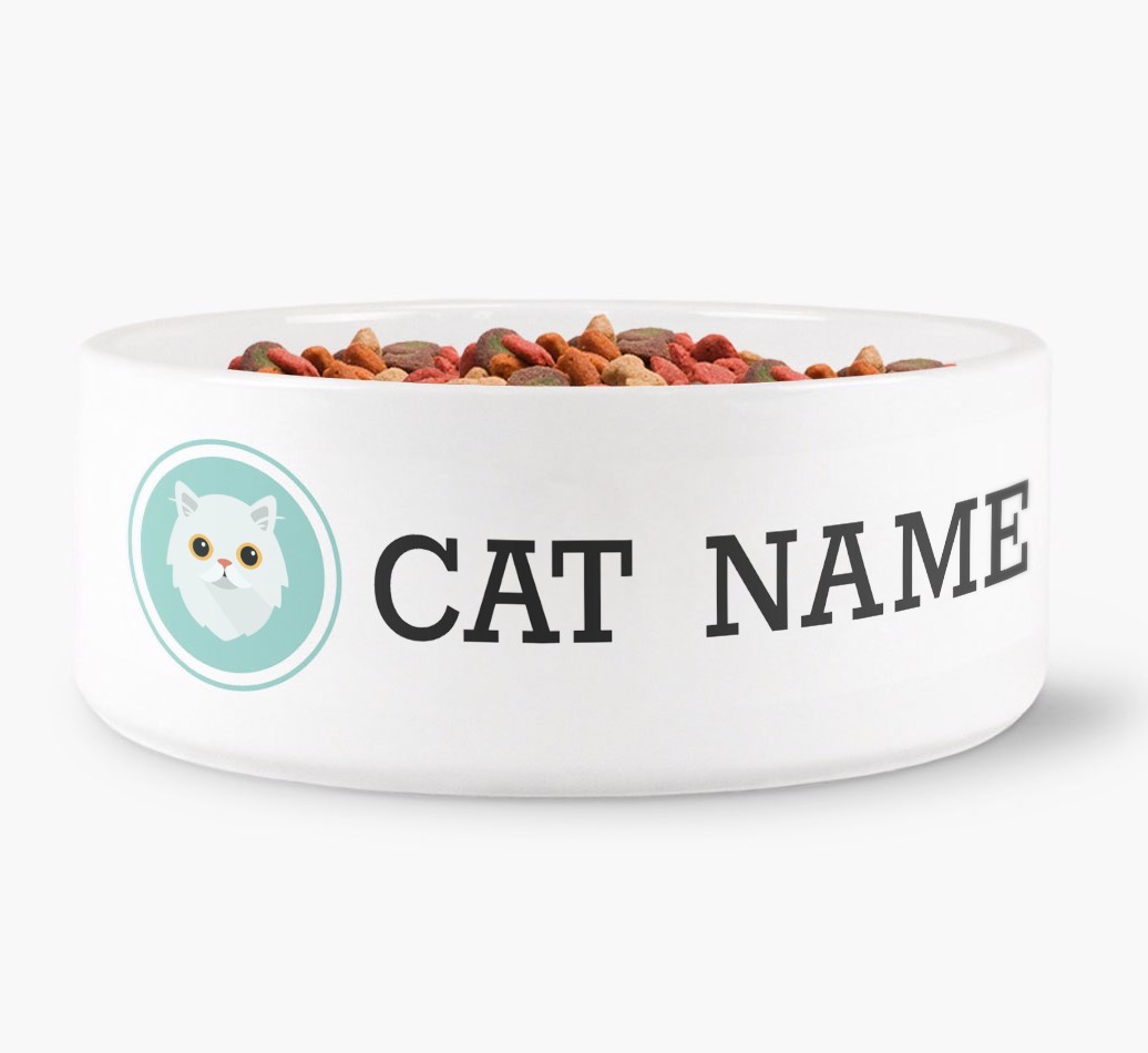 '{breedFullName} Icon' - Personalised Cat Bowl