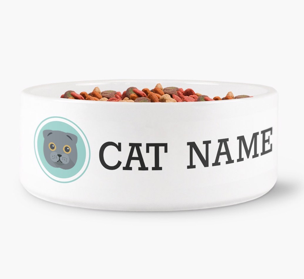 '{breedFullName} Icon' - Personalised Cat Bowl