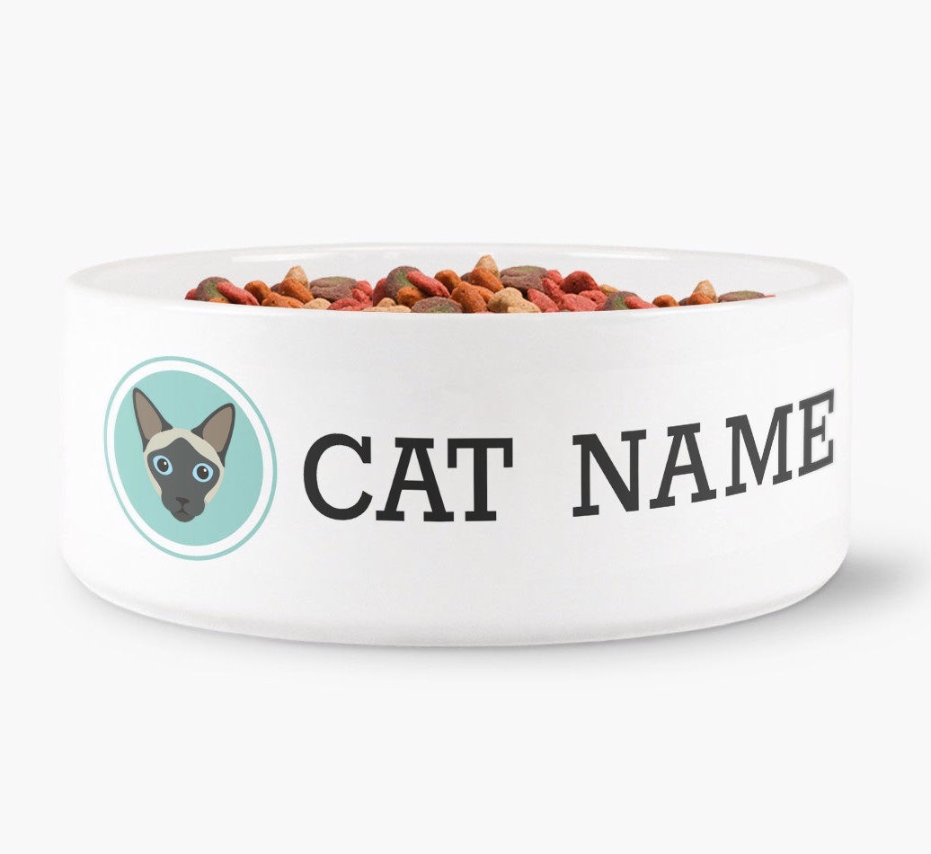 '{breedFullName} Icon' - Personalised Cat Bowl