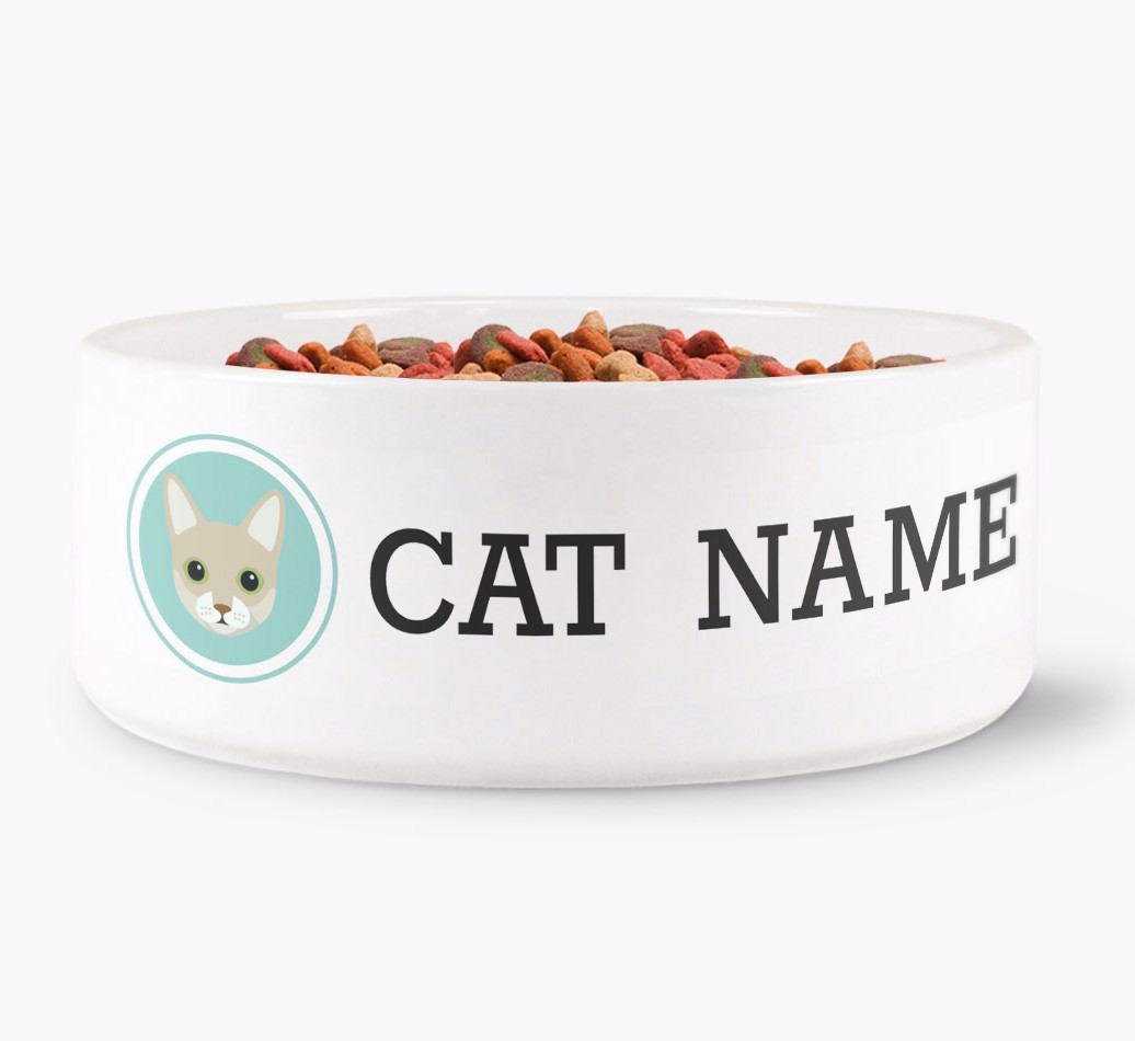 '{breedFullName} Icon' - Personalised Cat Bowl