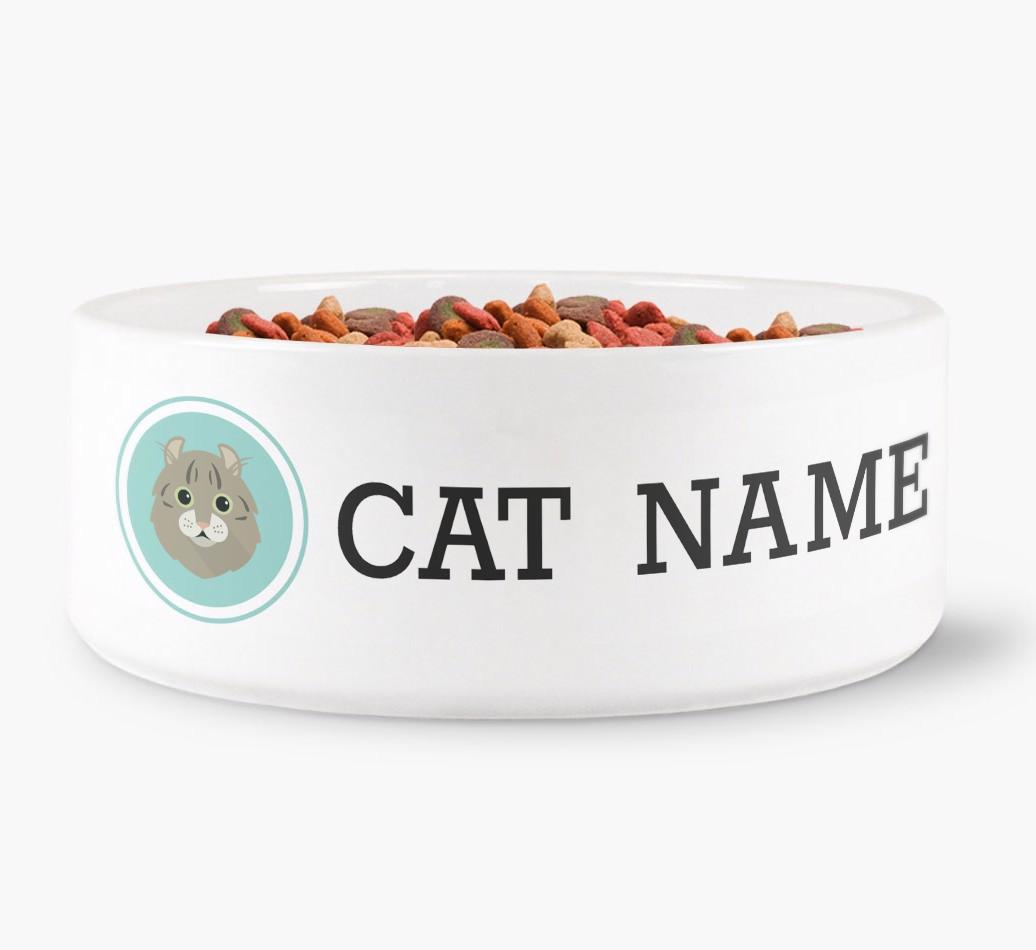 '{breedFullName} Icon' - Personalized Cat Bowl