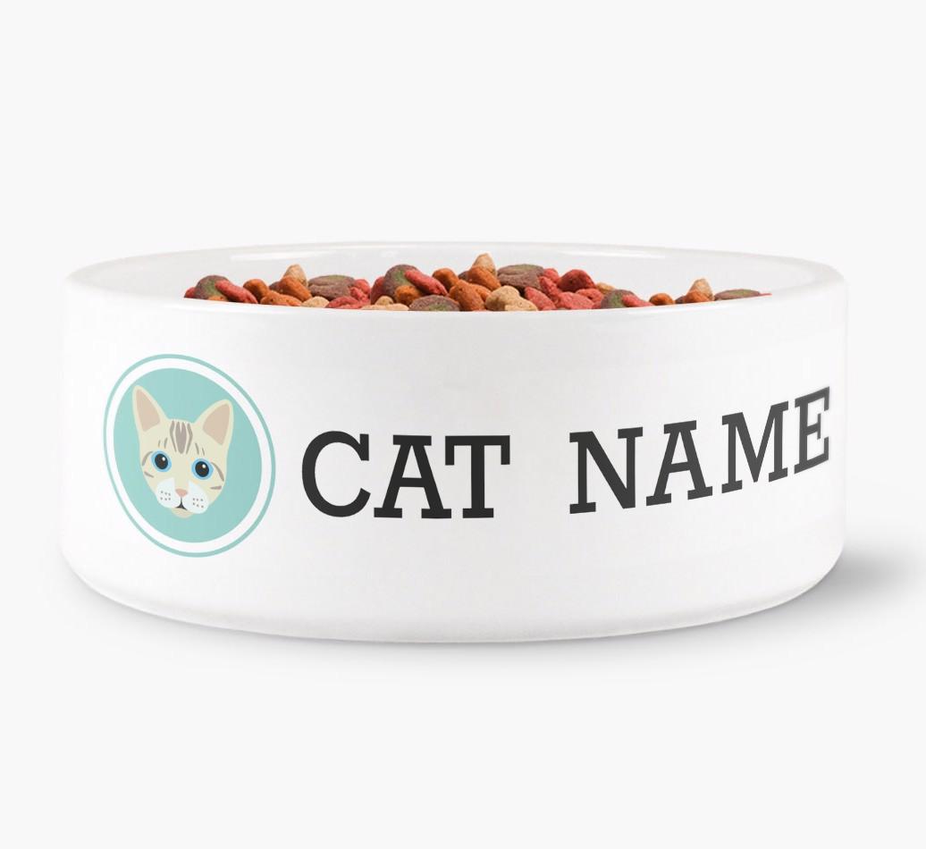 '{breedFullName} Icon' - Personalized Cat Bowl
