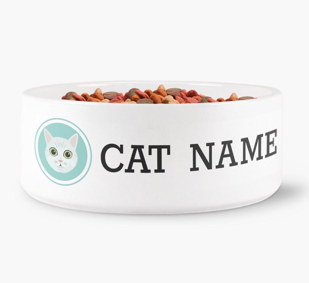 '{breedFullName} Icon' - Personalized Cat Bowl