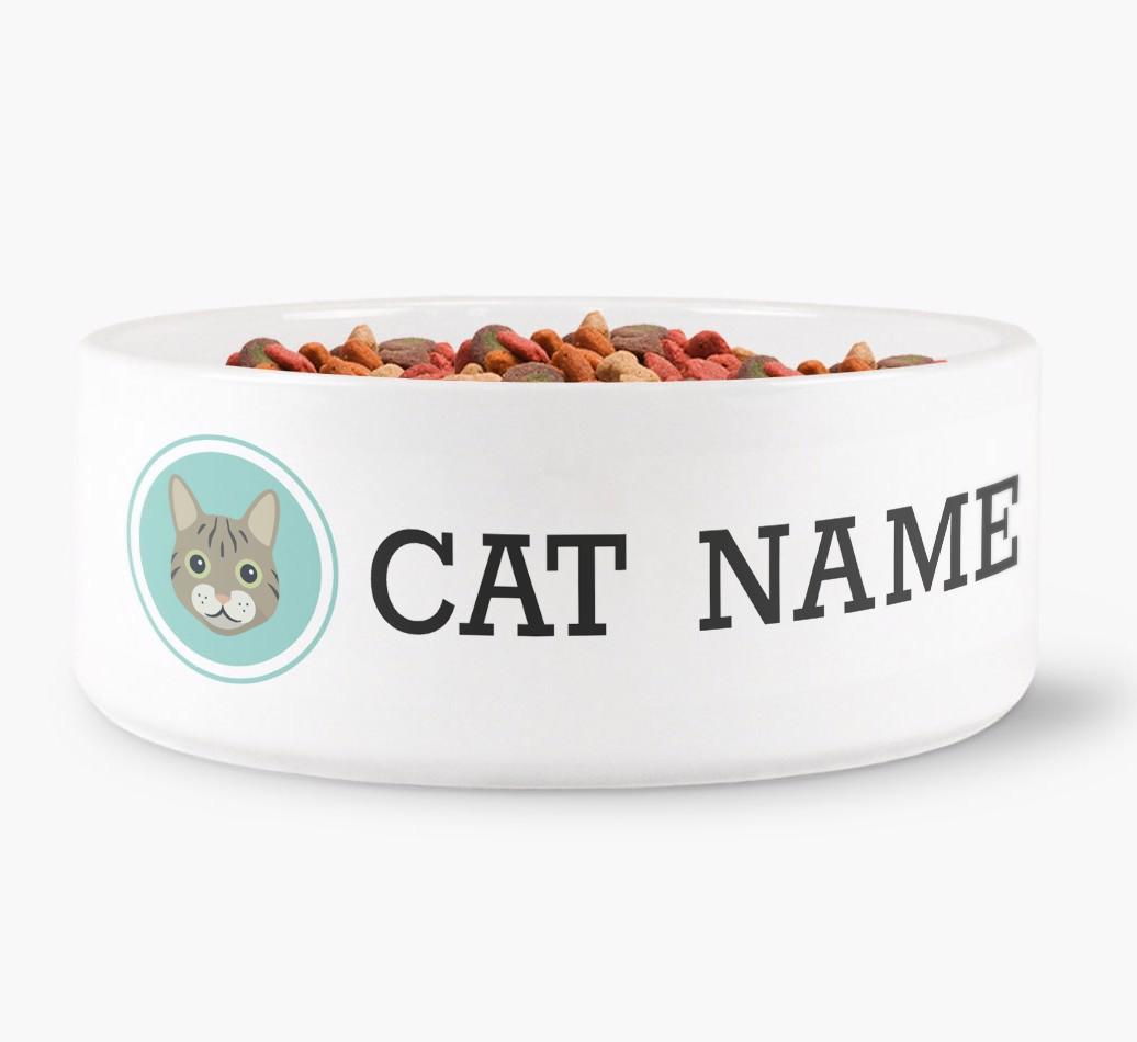 '{breedFullName} Icon' - Personalized Cat Bowl