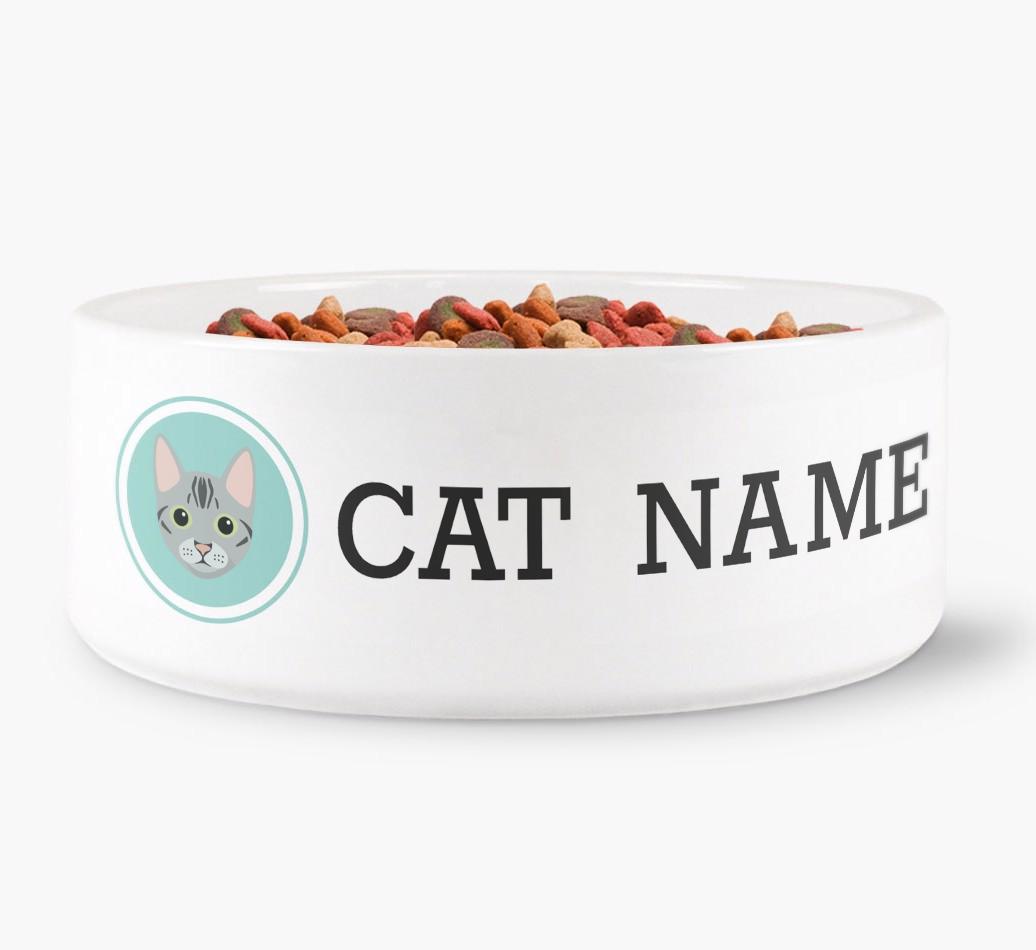 '{breedFullName} Icon' - Personalized Cat Bowl