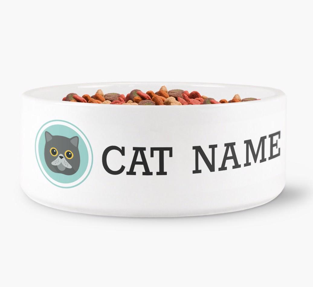 '{breedFullName} Icon' - Personalized Cat Bowl
