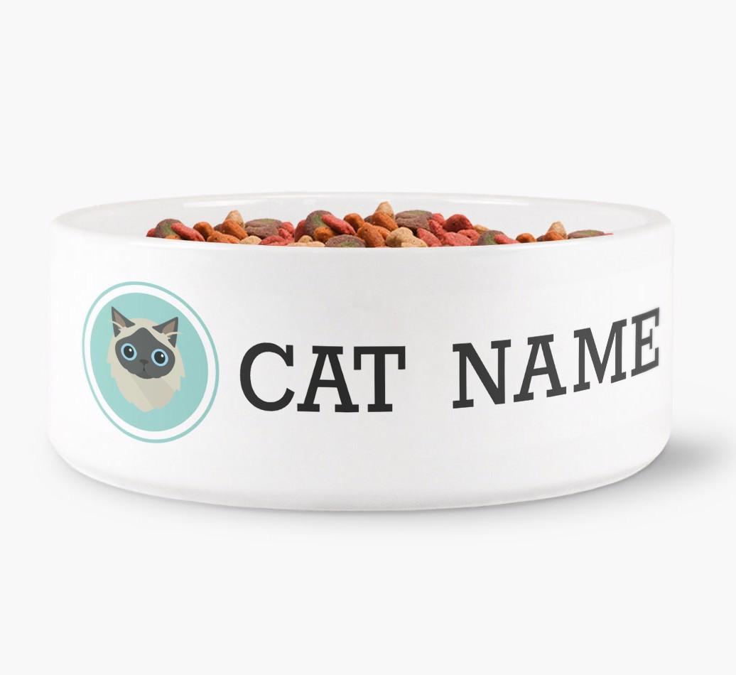 '{breedFullName} Icon' - Personalized Cat Bowl