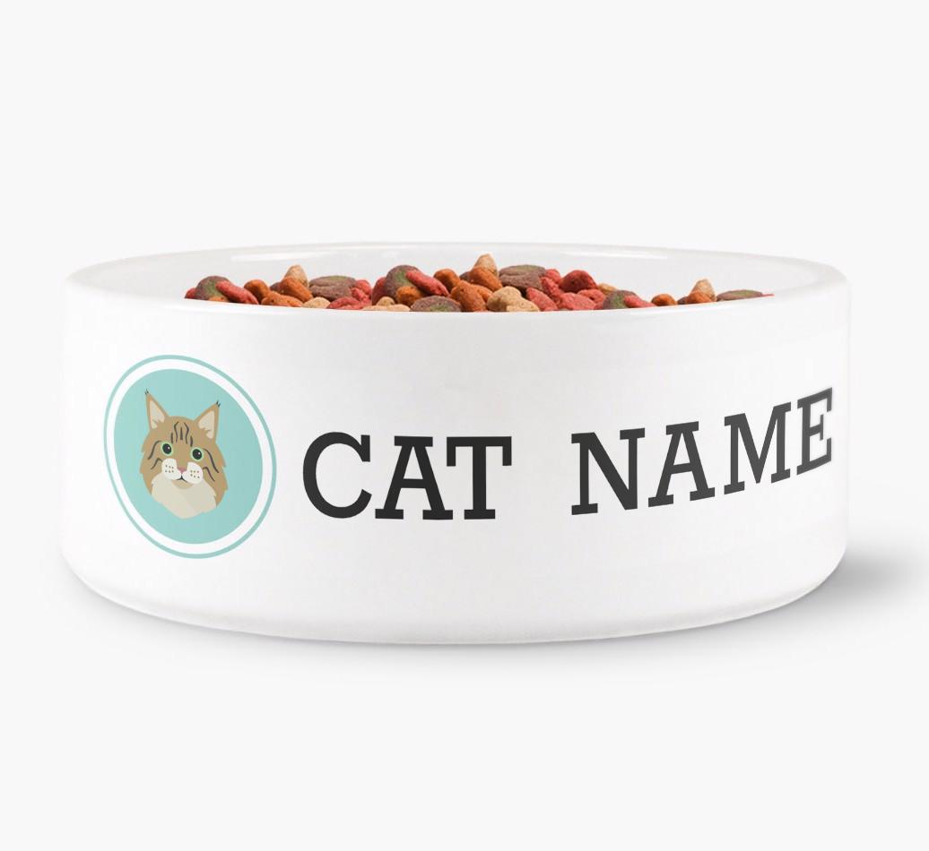 '{breedFullName} Icon' - Personalized Cat Bowl