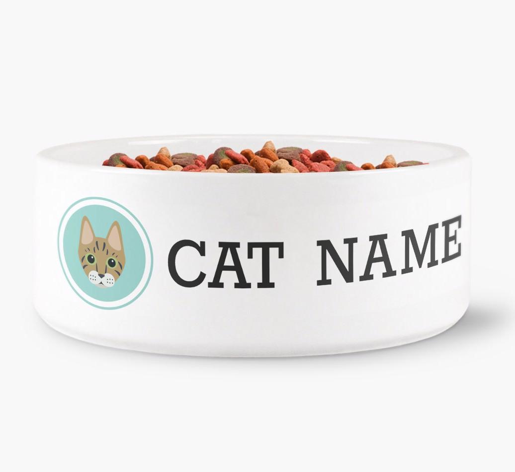 '{breedFullName} Icon' - Personalized Cat Bowl