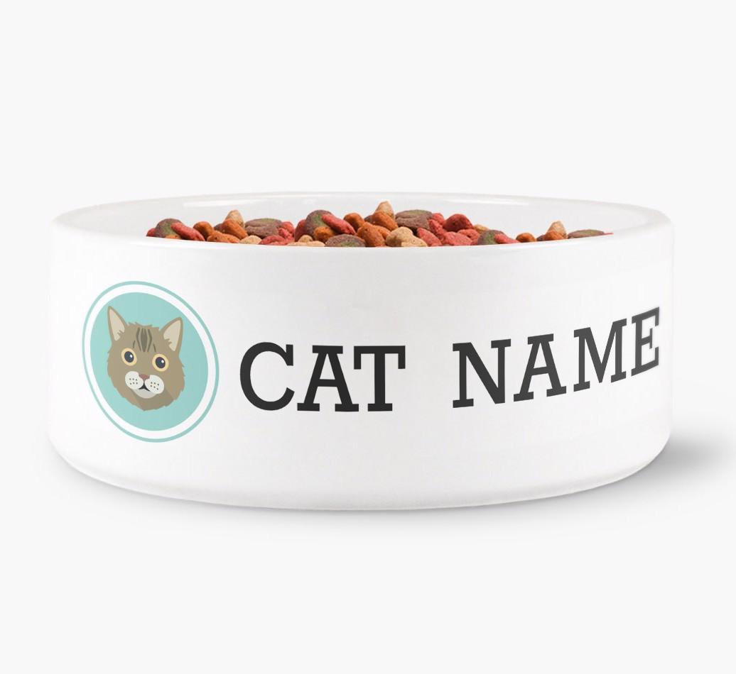 '{breedFullName} Icon' - Personalized Cat Bowl