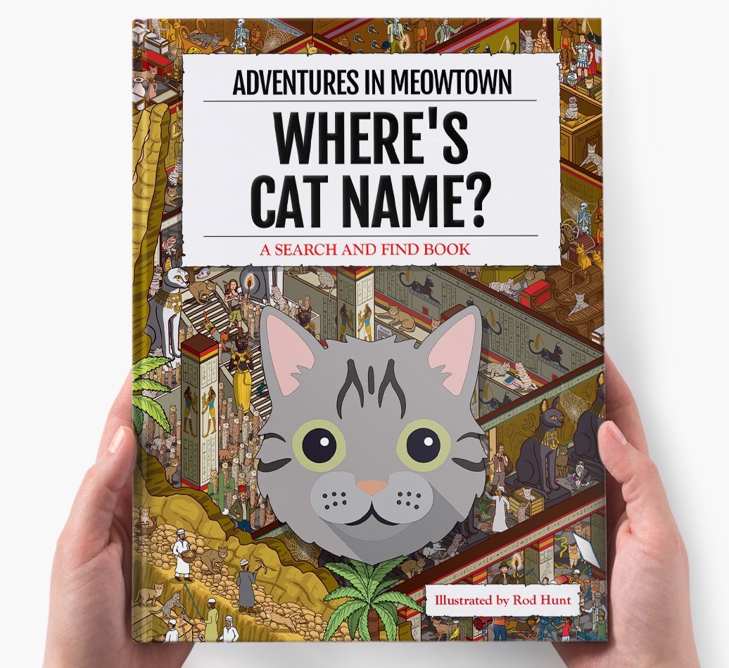 Personalised Where's {dogsName} Book: Adventures In Meowtown