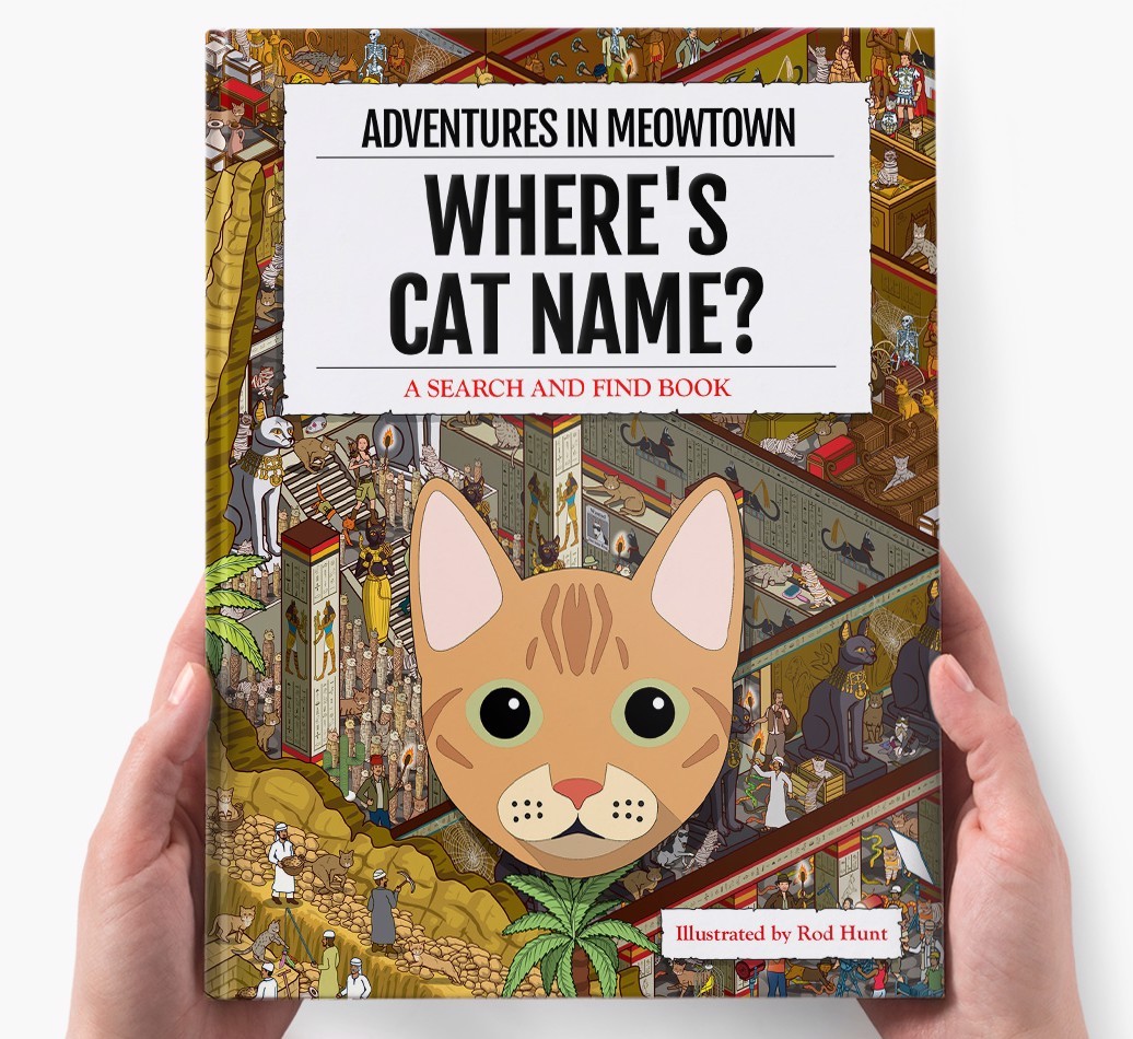 Personalised Where's {dogsName} Book: Adventures In Meowtown