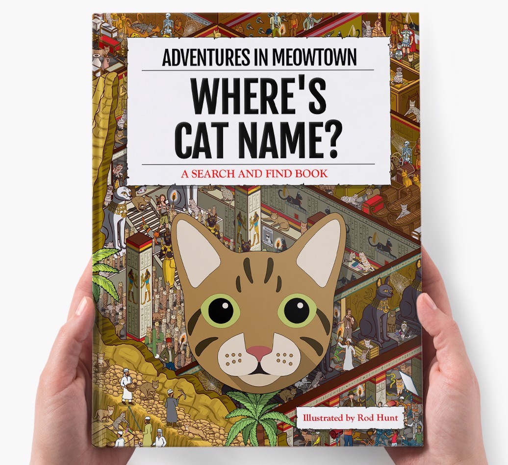 Personalised Where's {dogsName} Book: Adventures In Meowtown