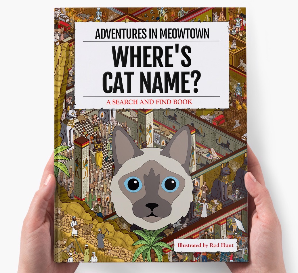 Personalised Where's {dogsName} Book: Adventures In Meowtown