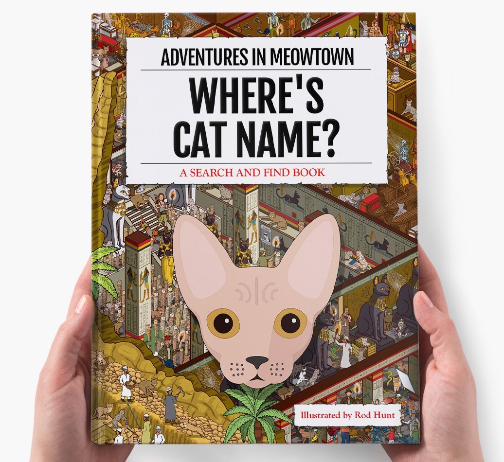 Personalised Where's {dogsName} Book: Adventures In Meowtown
