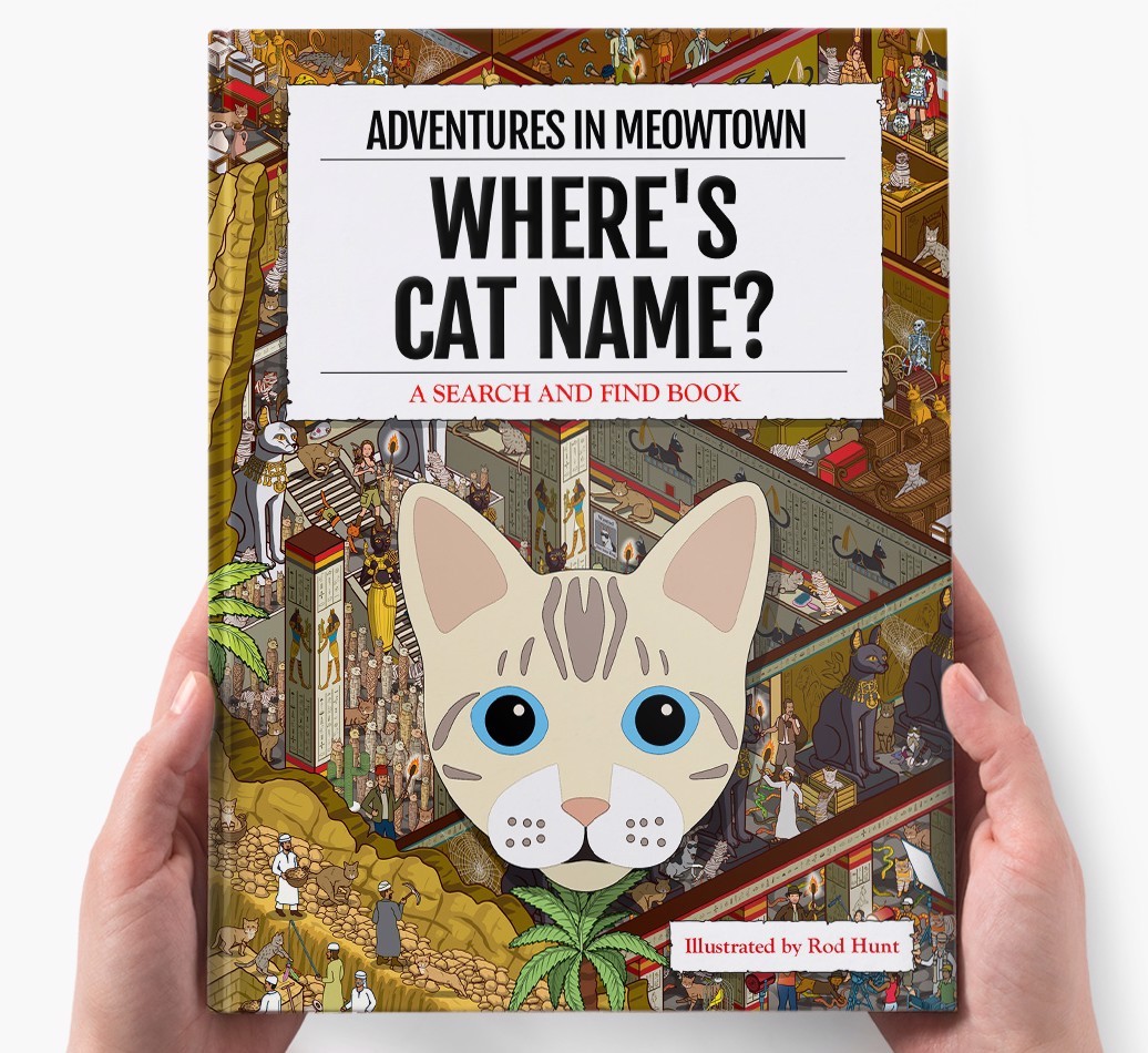 Personalised Where's {dogsName} Book: Adventures In Meowtown