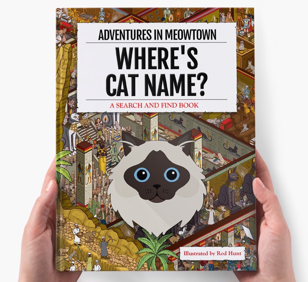 Personalised Where's {dogsName} Book: Adventures In Meowtown