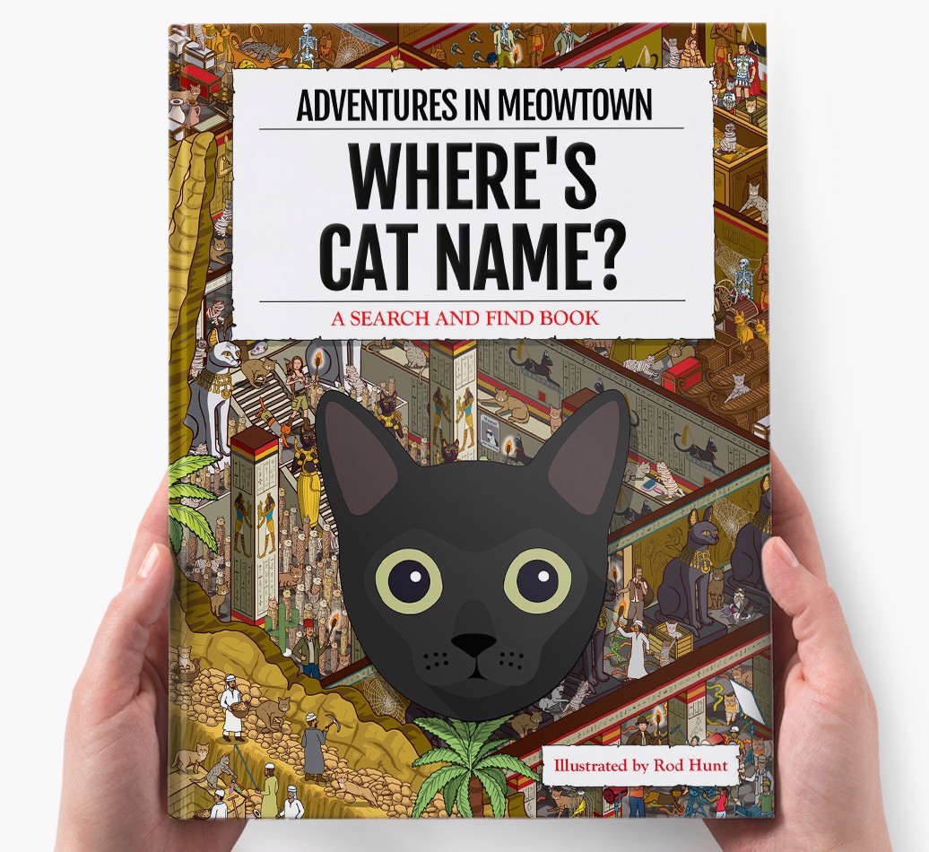 Personalised Where's {dogsName} Book: Adventures In Meowtown