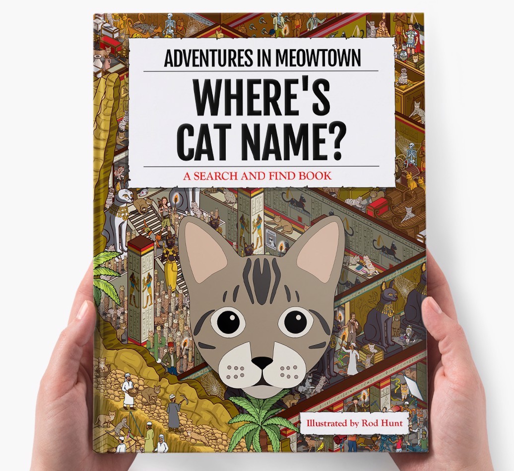 Personalised Where's {dogsName} Book: Adventures In Meowtown