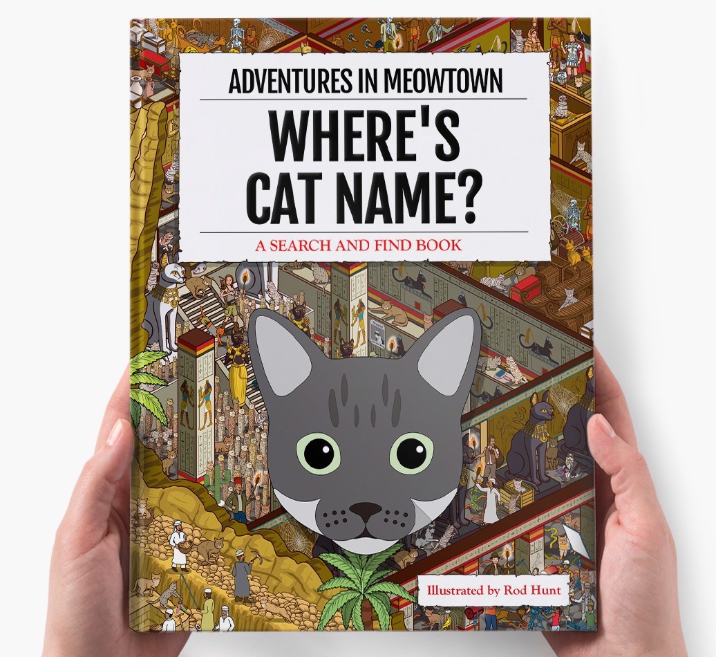 Personalised Where's {dogsName} Book: Adventures In Meowtown