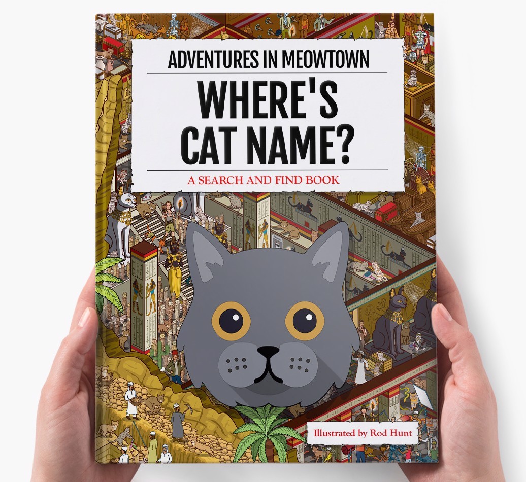 Personalised Where's {dogsName} Book: Adventures In Meowtown