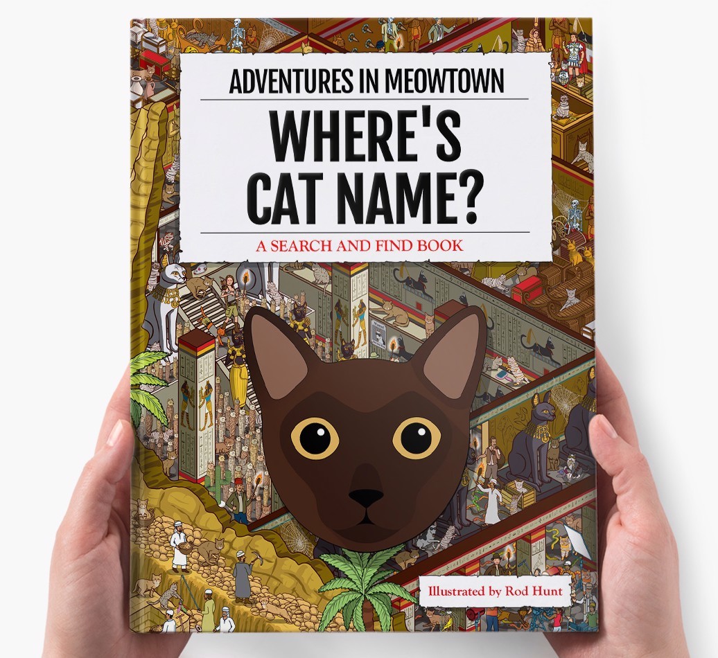 Personalised Where's {dogsName} Book: Adventures In Meowtown