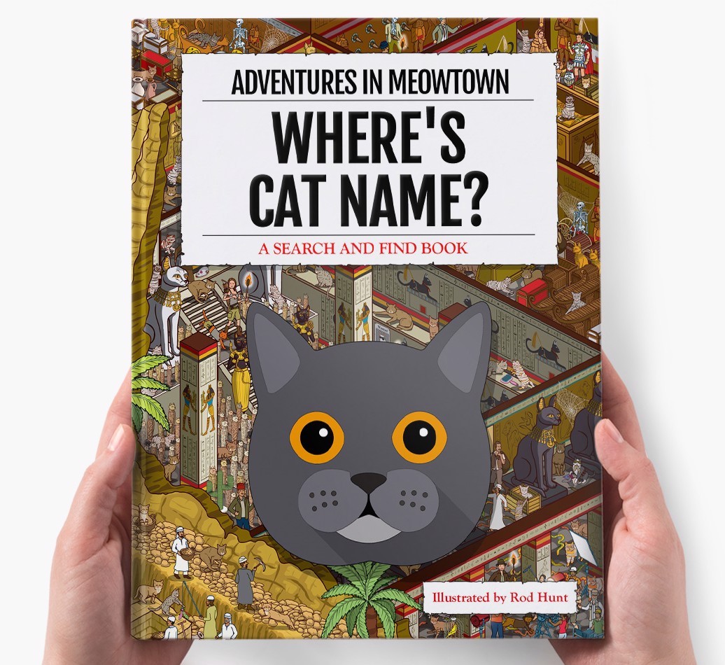 Personalised Where's {dogsName} Book: Adventures In Meowtown