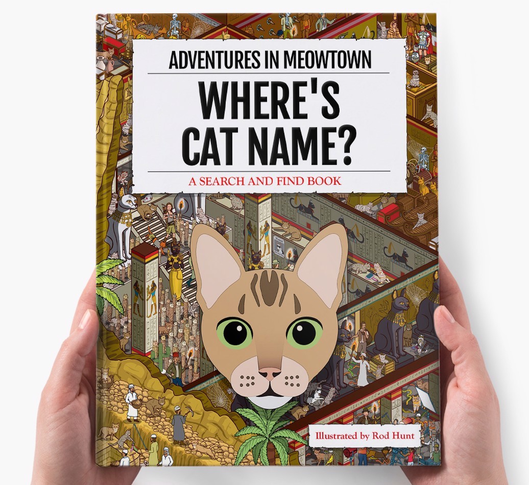 Personalised Where's {dogsName} Book: Adventures In Meowtown