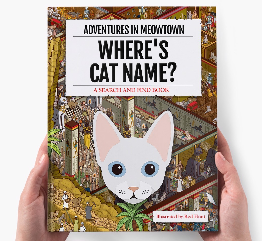 Personalised Where's {dogsName} Book: Adventures In Meowtown