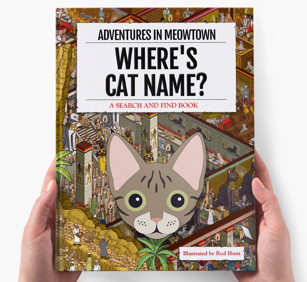 Personalised Where's {dogsName} Book: Adventures In Meowtown