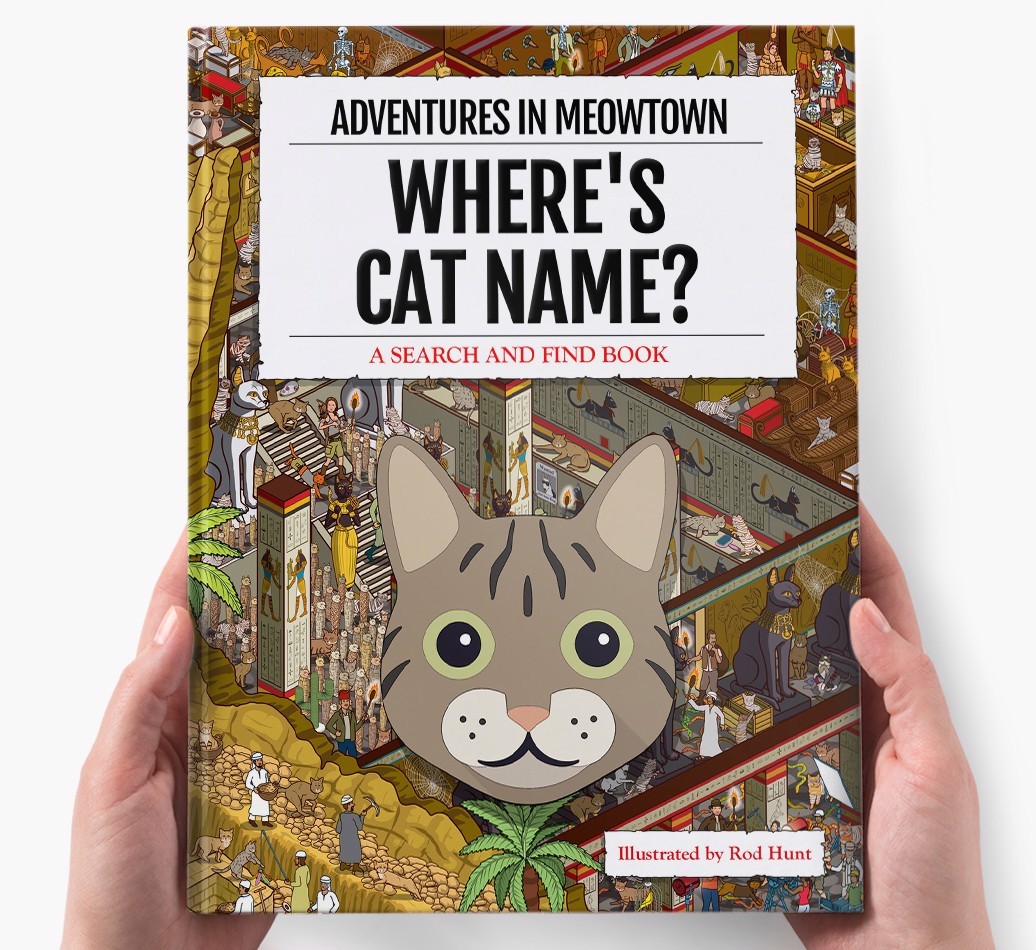 Personalised Where's {dogsName} Book: Adventures In Meowtown