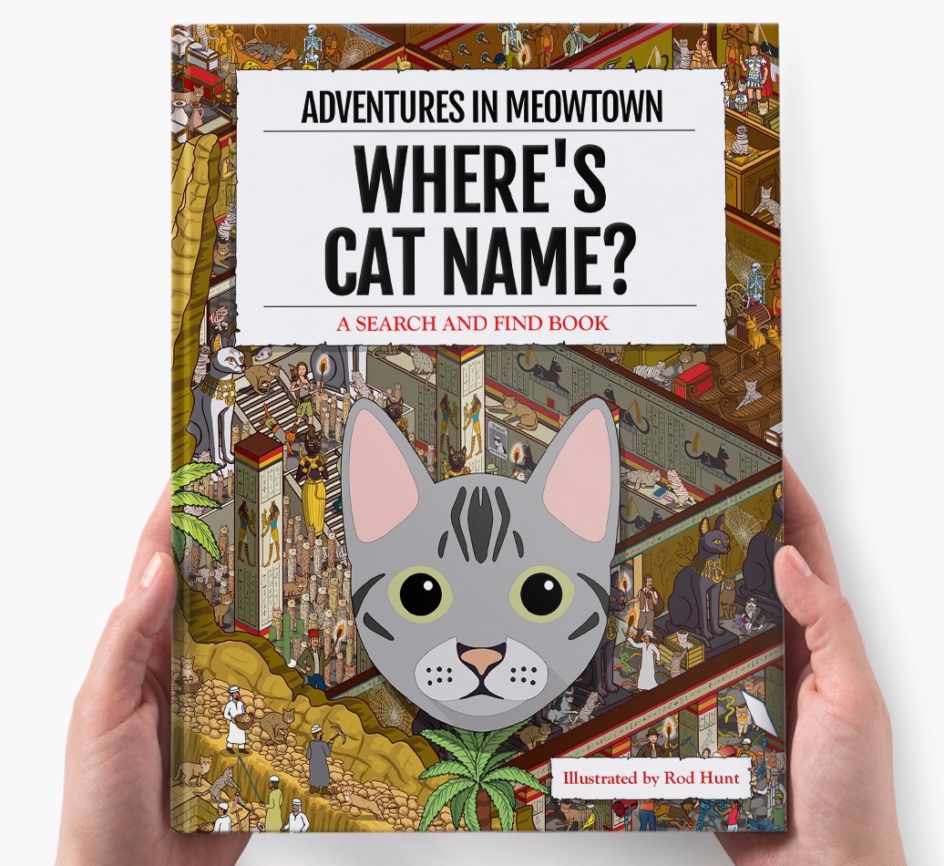 Personalised Where's {dogsName} Book: Adventures In Meowtown