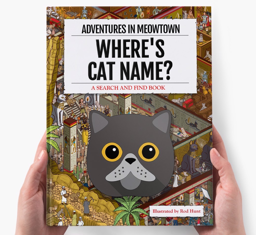 Personalised Where's {dogsName} Book: Adventures In Meowtown