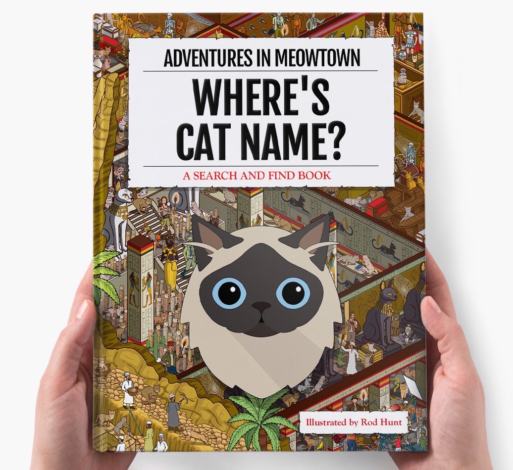Personalised Where's {dogsName} Book: Adventures In Meowtown