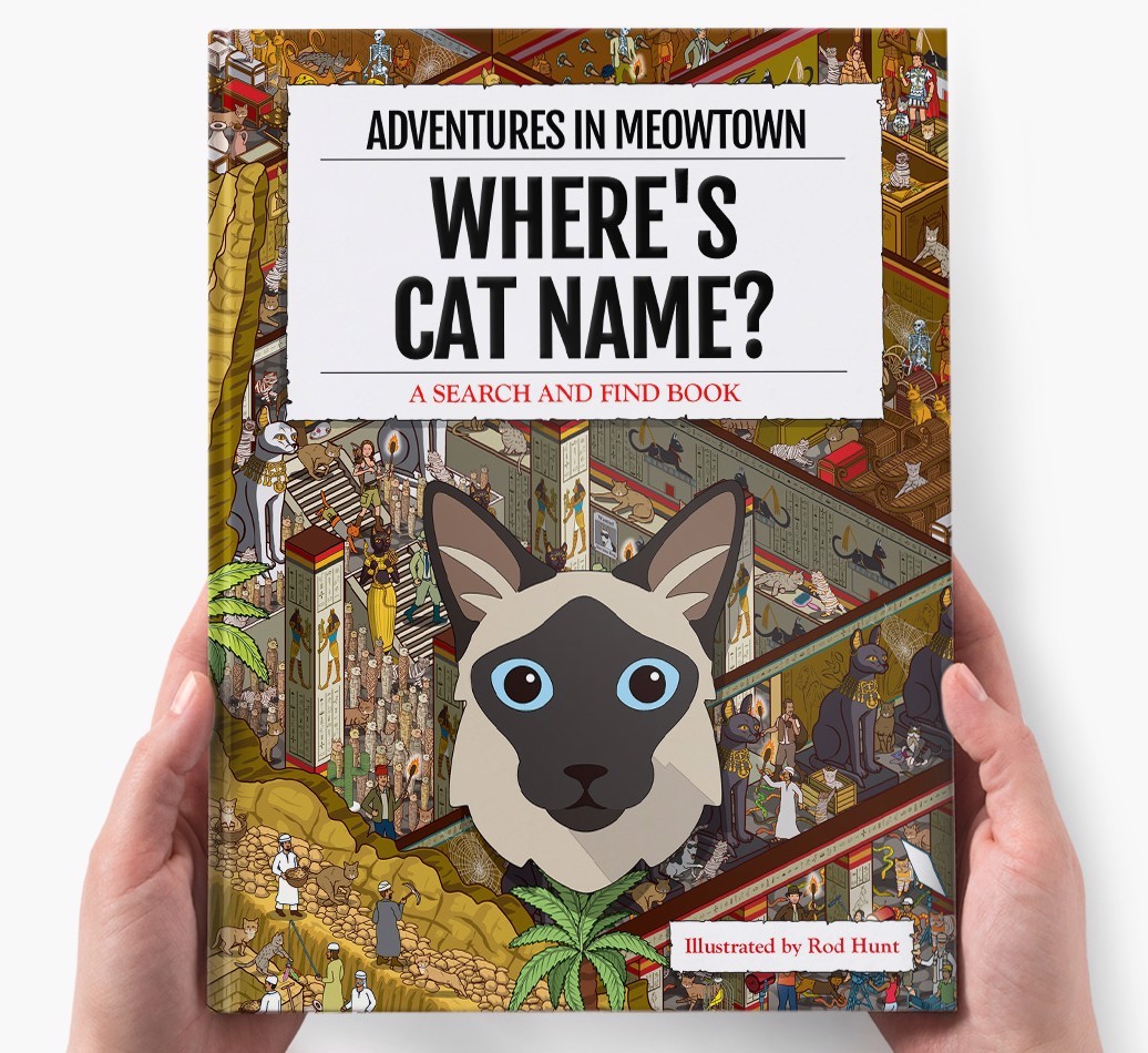 Personalised Where's {dogsName} Book: Adventures In Meowtown