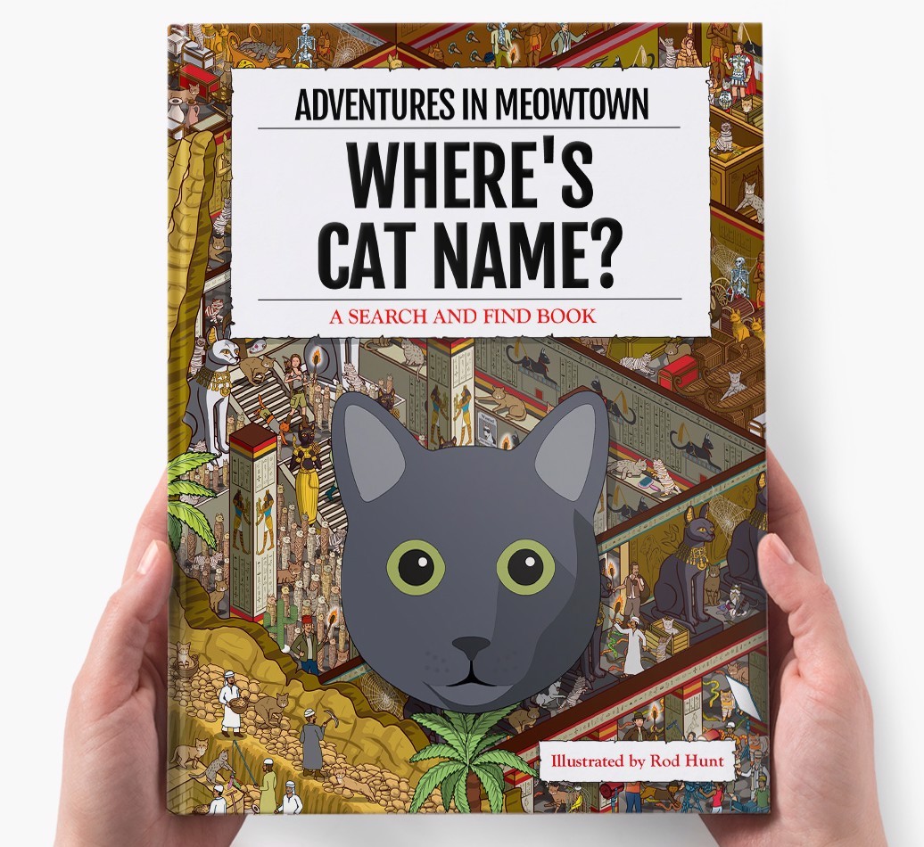 Personalised Where's {dogsName} Book: Adventures In Meowtown
