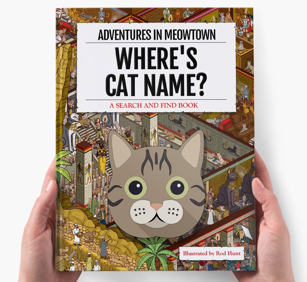Personalised Where's {dogsName} Book: Adventures In Meowtown