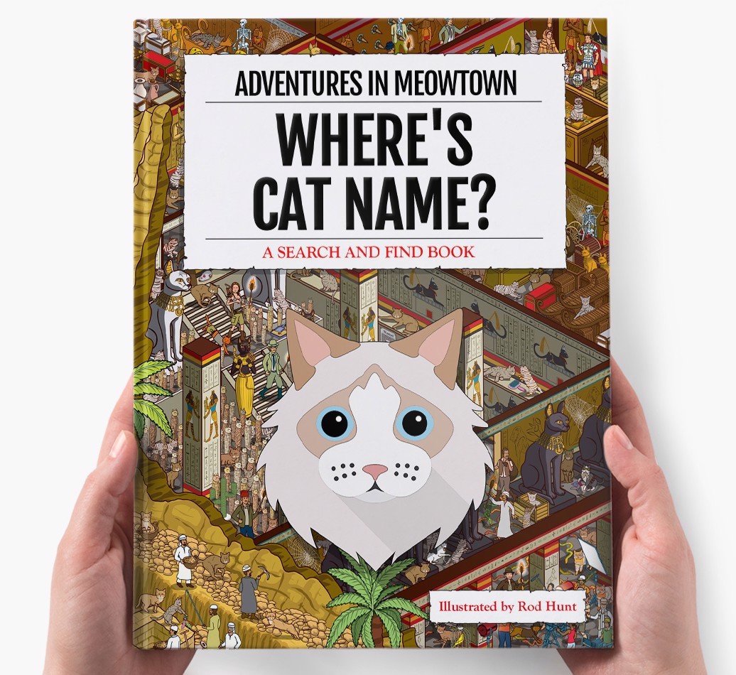 Personalised Where's {dogsName} Book: Adventures In Meowtown