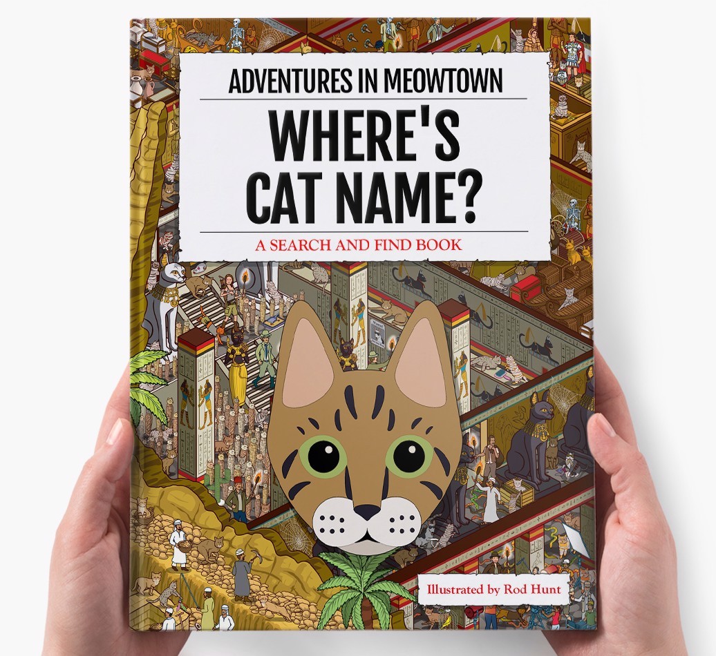 Personalised Where's {dogsName} Book: Adventures In Meowtown