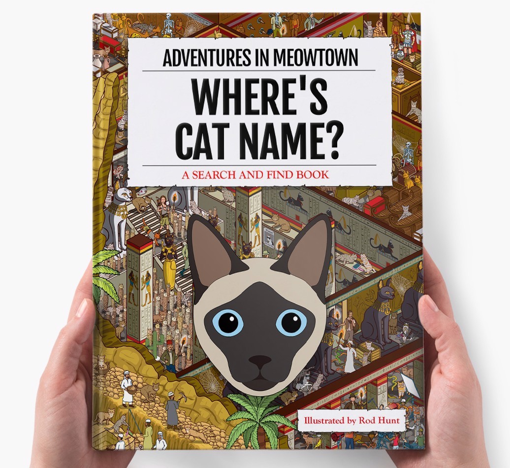 Personalised Where's {dogsName} Book: Adventures In Meowtown