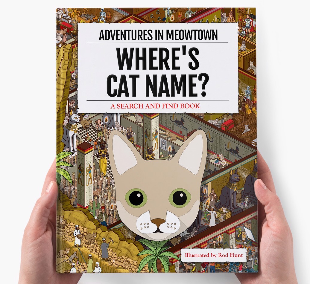 Personalised Where's {dogsName} Book: Adventures In Meowtown