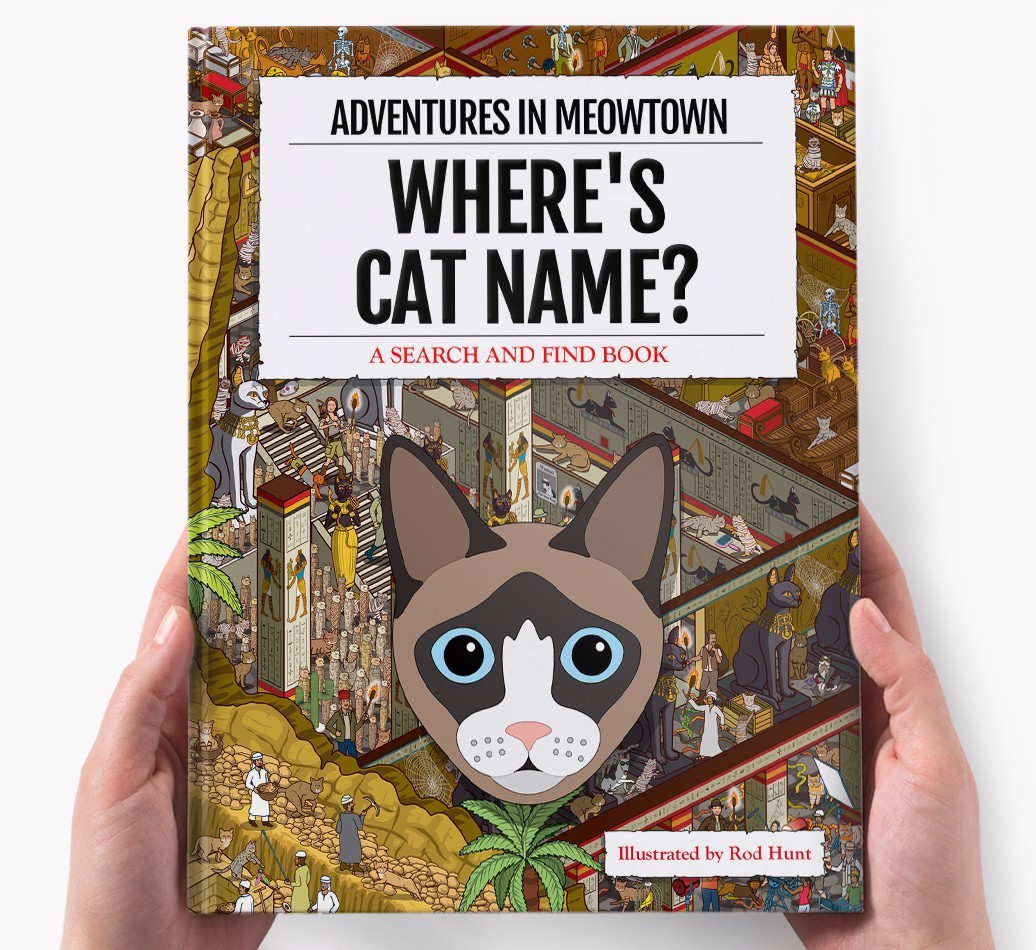 Personalised Where's {dogsName} Book: Adventures In Meowtown