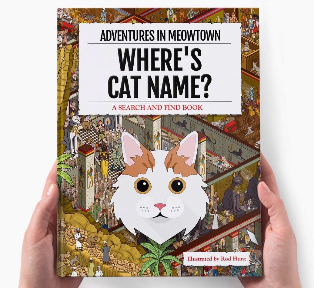 Personalised Where's {dogsName} Book: Adventures In Meowtown