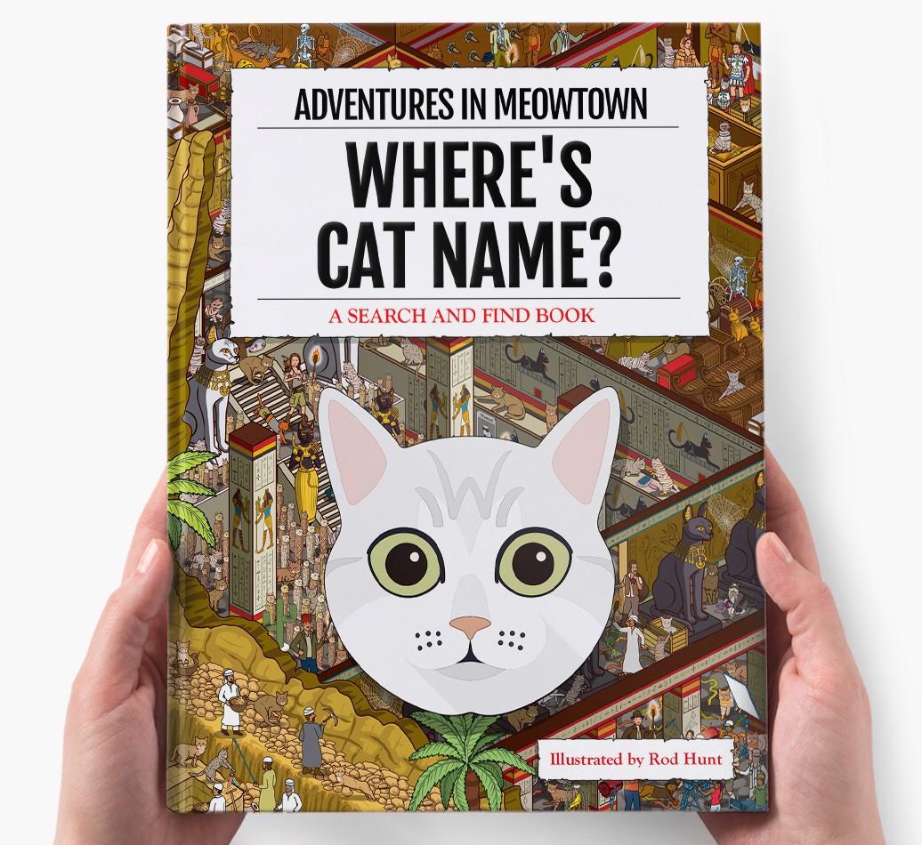 Personalized Where's {dogsName} Book: Adventures In Meowtown