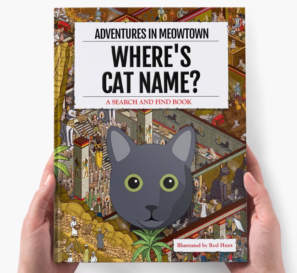 Personalized Where's {dogsName} Book: Adventures In Meowtown