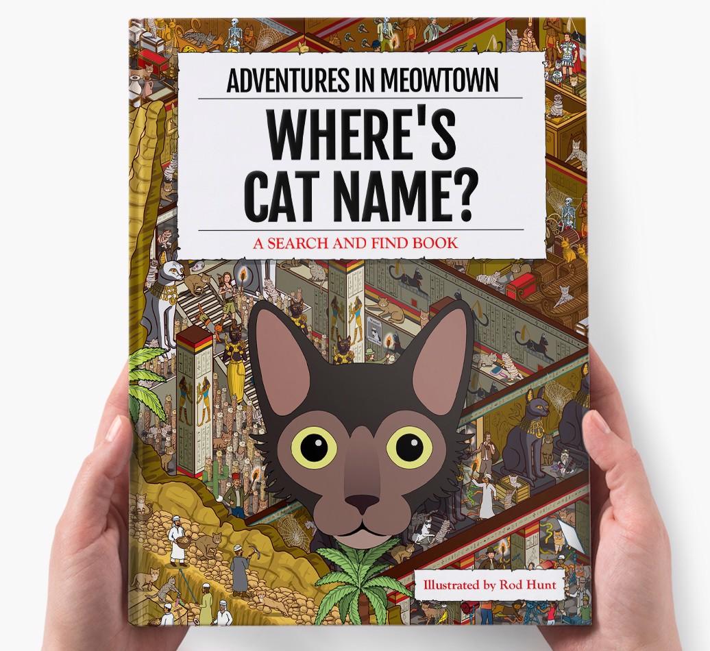 Personalized Where's {dogsName} Book: Adventures In Meowtown