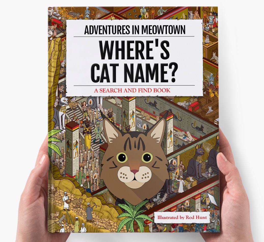 Personalised Where's {dogsName} Book: Adventures In Meowtown