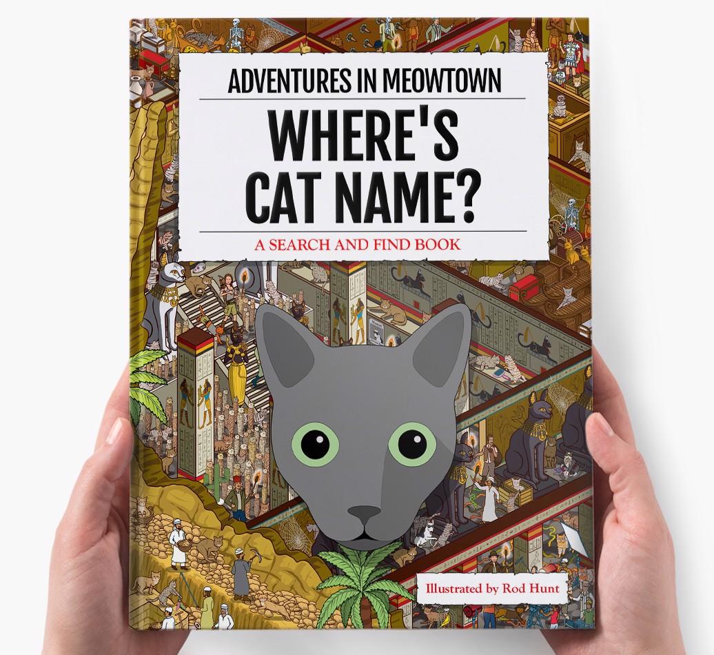 Personalized Where's {dogsName} Book: Adventures In Meowtown
