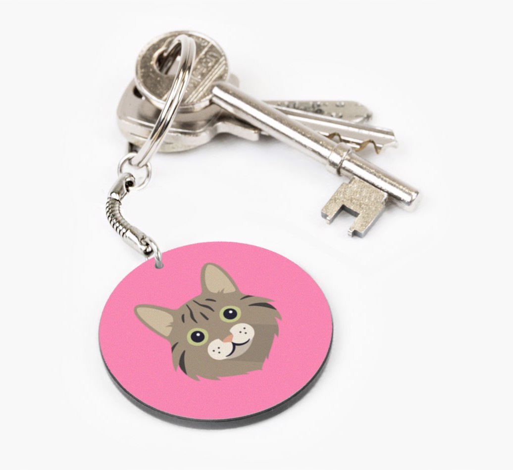 Personalised Domestic Long Hair Keyrings